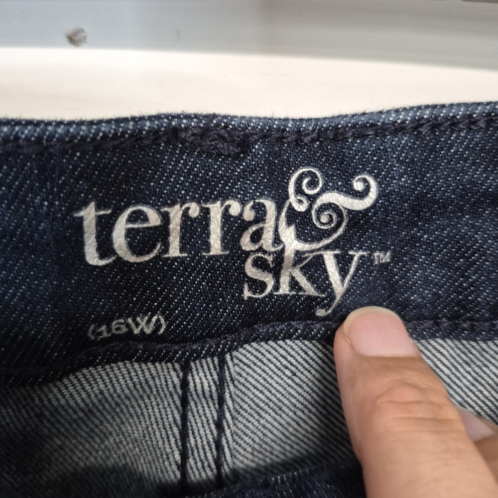 Terra & Sky Plus Size Dark Blue Jeans - Picture 2 of 5